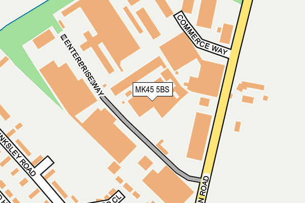 MK45 5BS map - OS OpenMap – Local (Ordnance Survey)
