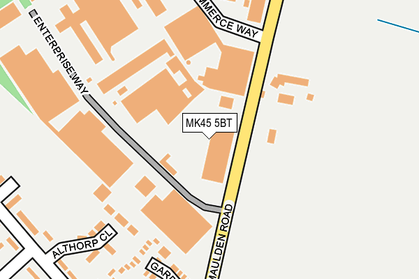 MK45 5BT map - OS OpenMap – Local (Ordnance Survey)