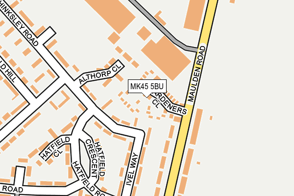 MK45 5BU map - OS OpenMap – Local (Ordnance Survey)