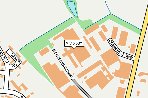 MK45 5BY map - OS OpenMap – Local (Ordnance Survey)