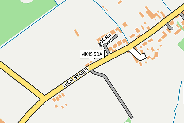MK45 5DA map - OS OpenMap – Local (Ordnance Survey)