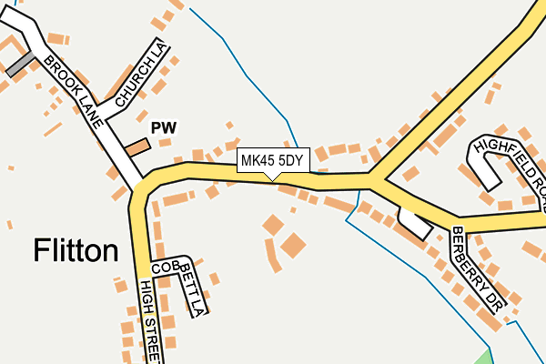 MK45 5DY map - OS OpenMap – Local (Ordnance Survey)