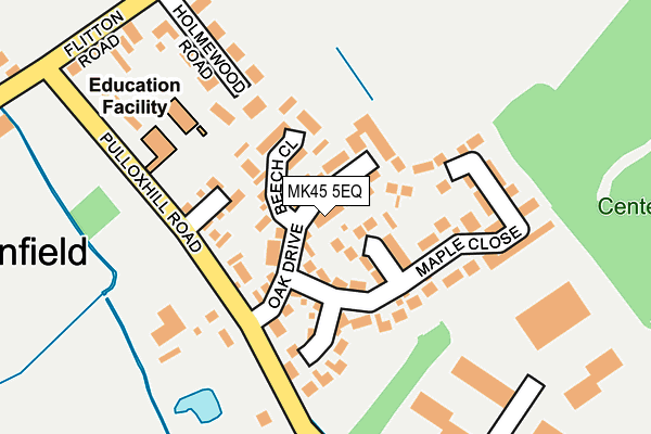 MK45 5EQ map - OS OpenMap – Local (Ordnance Survey)