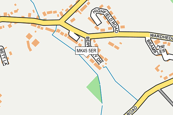 MK45 5ER map - OS OpenMap – Local (Ordnance Survey)