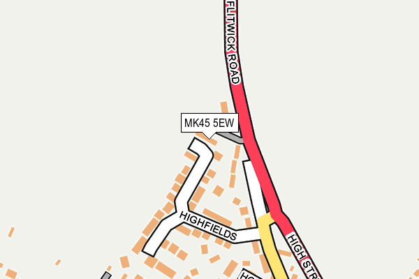 MK45 5EW map - OS OpenMap – Local (Ordnance Survey)