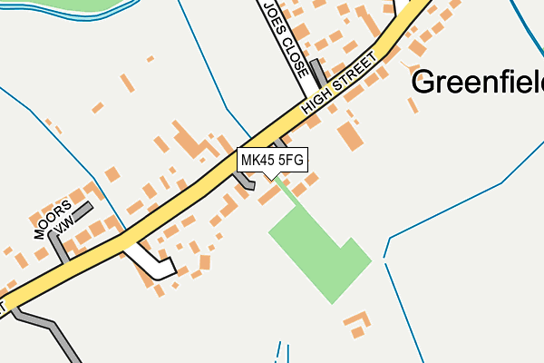 MK45 5FG map - OS OpenMap – Local (Ordnance Survey)