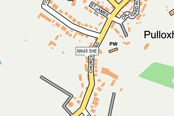 MK45 5HE map - OS OpenMap – Local (Ordnance Survey)