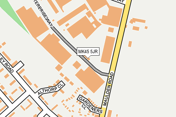 MK45 5JR map - OS OpenMap – Local (Ordnance Survey)