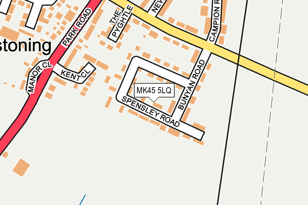 MK45 5LQ map - OS OpenMap – Local (Ordnance Survey)