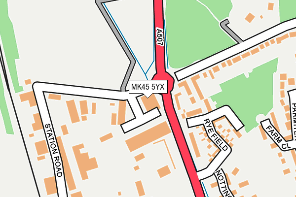 MK45 5YX map - OS OpenMap – Local (Ordnance Survey)