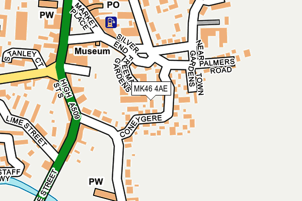 MK46 4AE map - OS OpenMap – Local (Ordnance Survey)