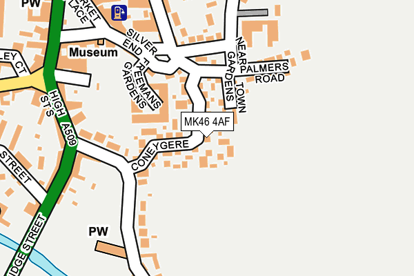 MK46 4AF map - OS OpenMap – Local (Ordnance Survey)