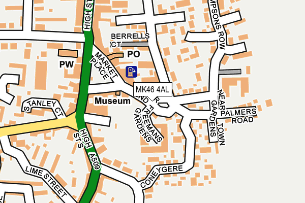MK46 4AL map - OS OpenMap – Local (Ordnance Survey)