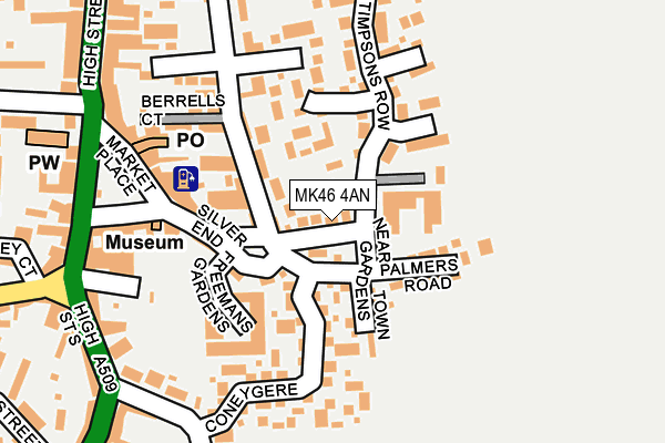 MK46 4AN map - OS OpenMap – Local (Ordnance Survey)