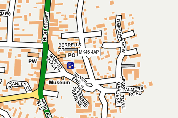 MK46 4AP map - OS OpenMap – Local (Ordnance Survey)