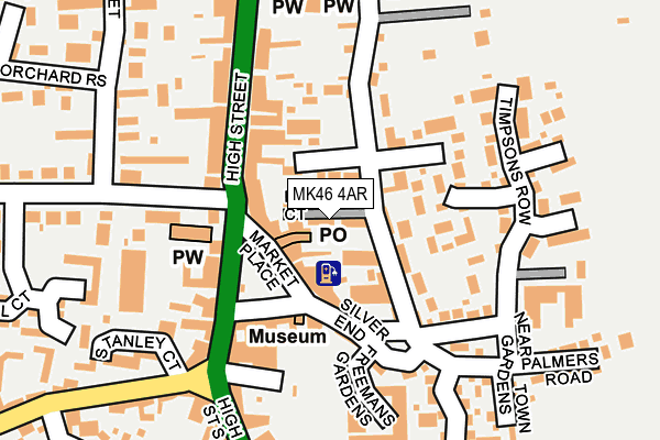MK46 4AR map - OS OpenMap – Local (Ordnance Survey)