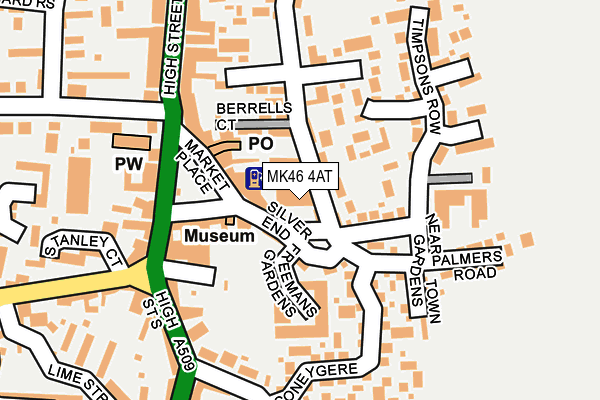 MK46 4AT map - OS OpenMap – Local (Ordnance Survey)
