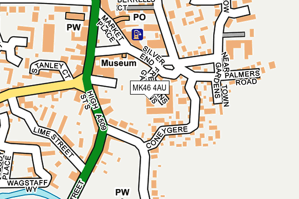 MK46 4AU map - OS OpenMap – Local (Ordnance Survey)