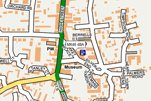 MK46 4BA map - OS OpenMap – Local (Ordnance Survey)