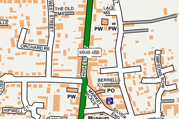 MK46 4BB map - OS OpenMap – Local (Ordnance Survey)
