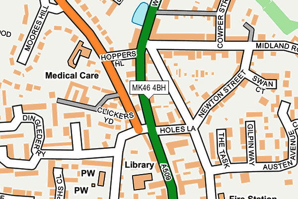 MK46 4BH map - OS OpenMap – Local (Ordnance Survey)