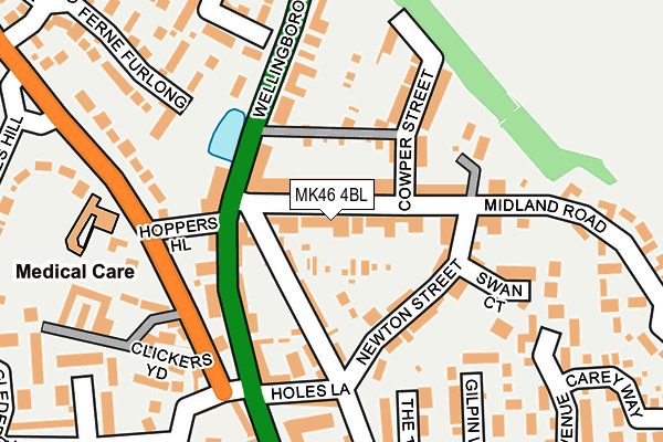 MK46 4BL map - OS OpenMap – Local (Ordnance Survey)