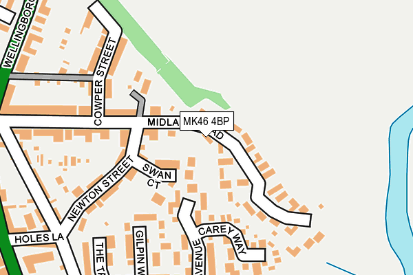 MK46 4BP map - OS OpenMap – Local (Ordnance Survey)