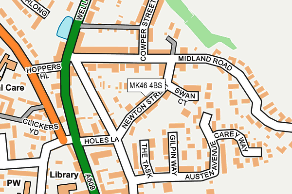 MK46 4BS map - OS OpenMap – Local (Ordnance Survey)