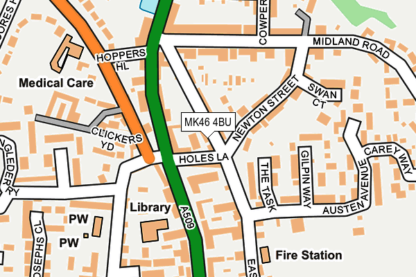 MK46 4BU map - OS OpenMap – Local (Ordnance Survey)