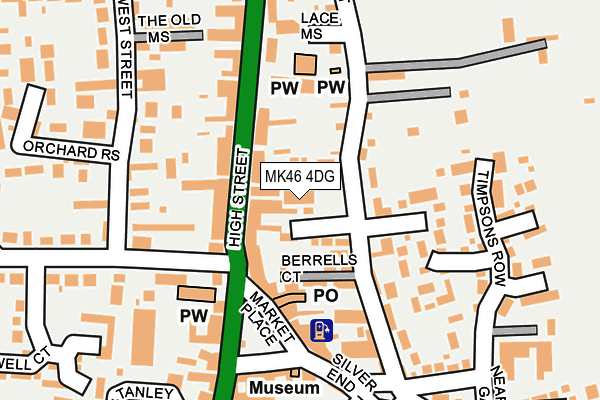 MK46 4DG map - OS OpenMap – Local (Ordnance Survey)
