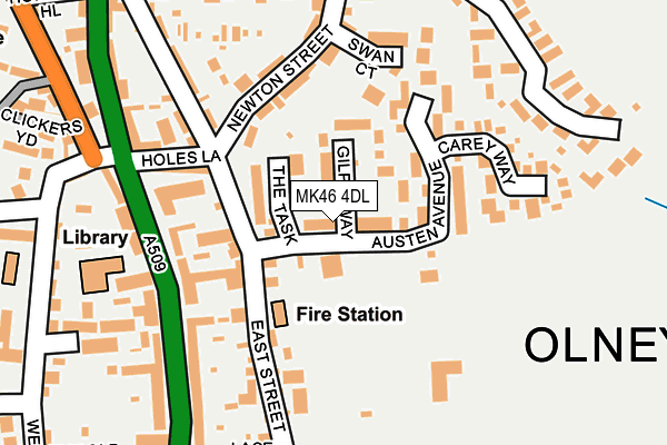 MK46 4DL map - OS OpenMap – Local (Ordnance Survey)