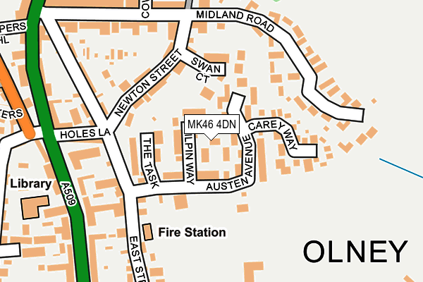 MK46 4DN map - OS OpenMap – Local (Ordnance Survey)