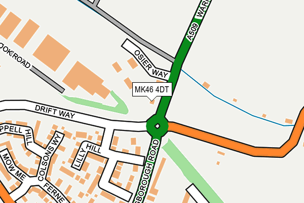 MK46 4DT map - OS OpenMap – Local (Ordnance Survey)