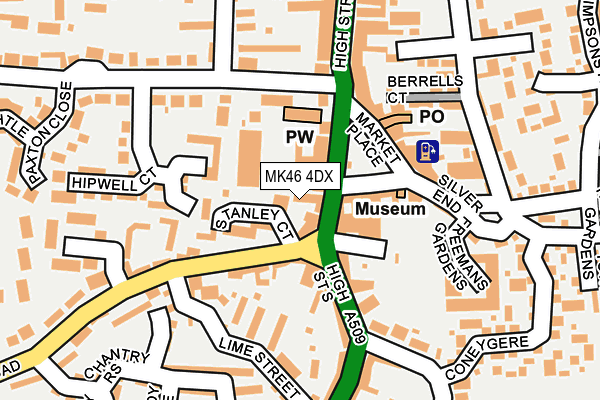 MK46 4DX map - OS OpenMap – Local (Ordnance Survey)