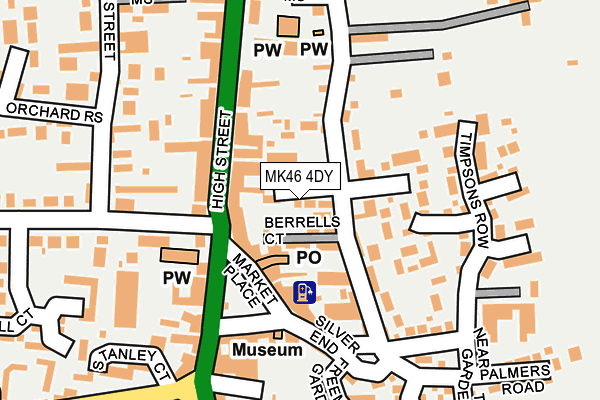 MK46 4DY map - OS OpenMap – Local (Ordnance Survey)
