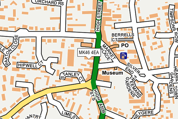 MK46 4EA map - OS OpenMap – Local (Ordnance Survey)