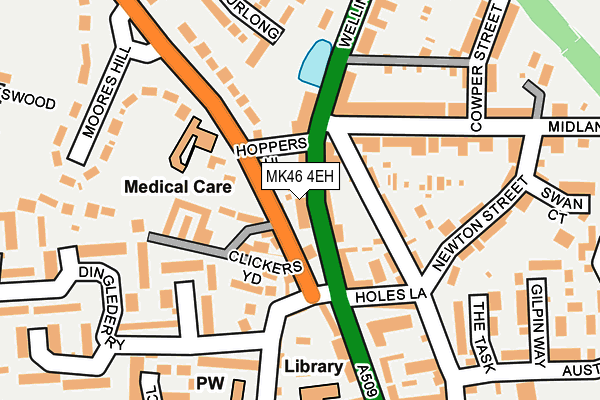 MK46 4EH map - OS OpenMap – Local (Ordnance Survey)
