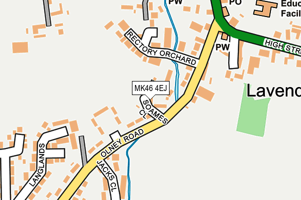 MK46 4EJ map - OS OpenMap – Local (Ordnance Survey)