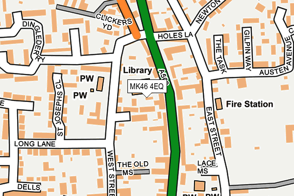 MK46 4EQ map - OS OpenMap – Local (Ordnance Survey)