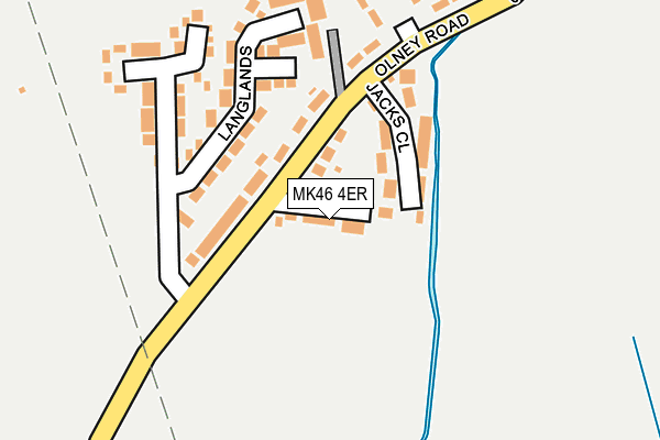MK46 4ER map - OS OpenMap – Local (Ordnance Survey)