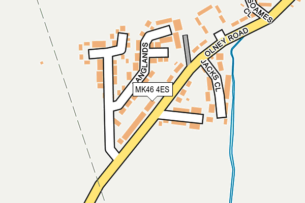 MK46 4ES map - OS OpenMap – Local (Ordnance Survey)