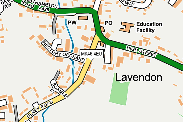 MK46 4EU map - OS OpenMap – Local (Ordnance Survey)