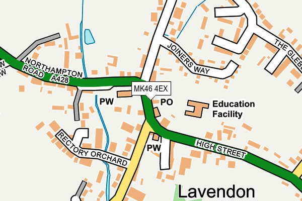 MK46 4EX map - OS OpenMap – Local (Ordnance Survey)