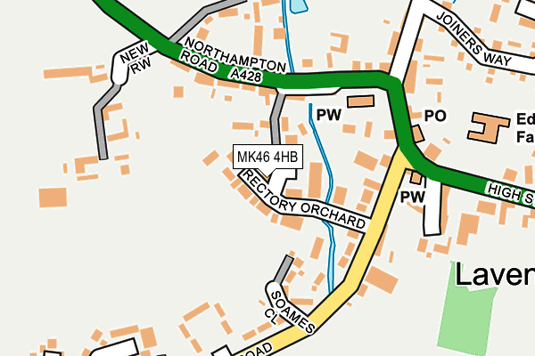 MK46 4HB map - OS OpenMap – Local (Ordnance Survey)