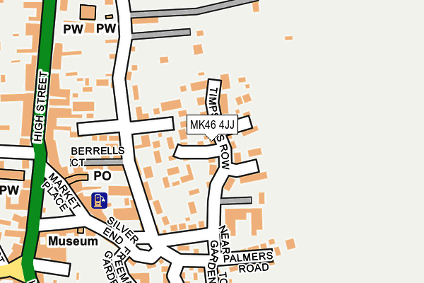 MK46 4JJ map - OS OpenMap – Local (Ordnance Survey)