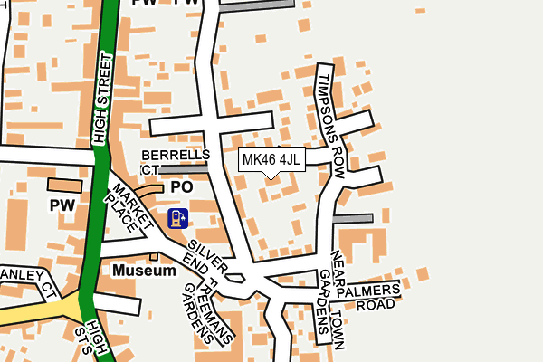 MK46 4JL map - OS OpenMap – Local (Ordnance Survey)