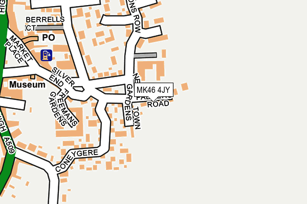 MK46 4JY map - OS OpenMap – Local (Ordnance Survey)