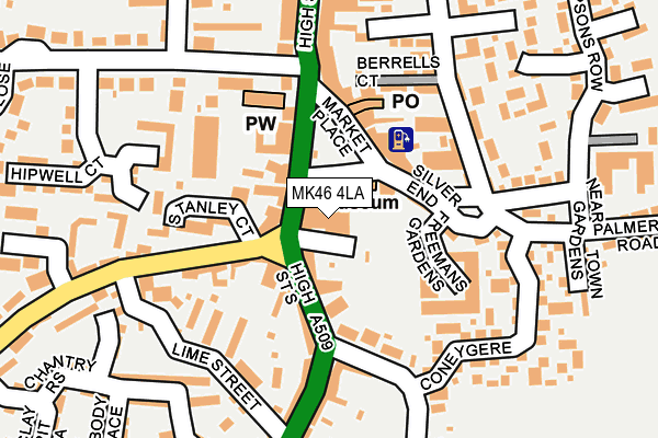 MK46 4LA map - OS OpenMap – Local (Ordnance Survey)