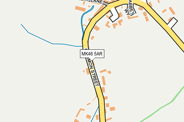 MK46 5AR map - OS OpenMap – Local (Ordnance Survey)