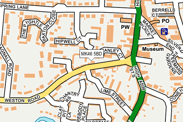 MK46 5BD map - OS OpenMap – Local (Ordnance Survey)